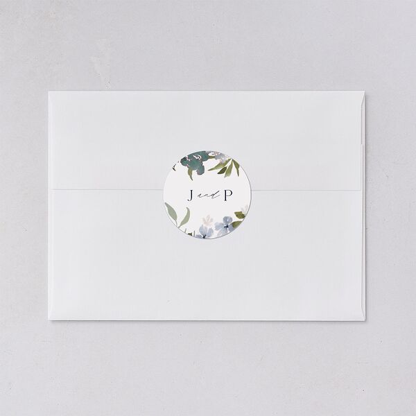 Garden Arch Wedding Stickers Navy Circle