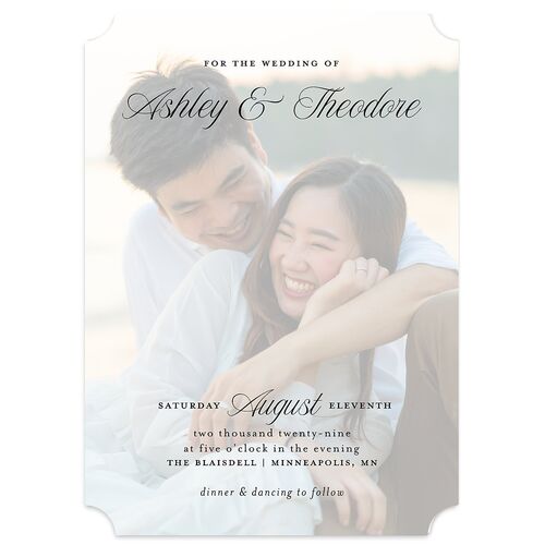 Picture Perfect Wedding Invitations Cornflower Signature Blank No Ticket