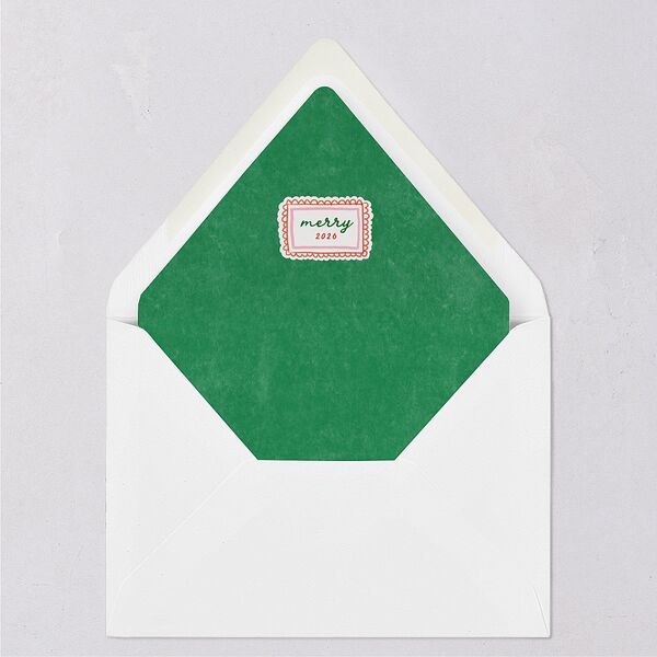 Whimsical Painted Holiday Border Euro Envelope Liners Scarlet Luxe