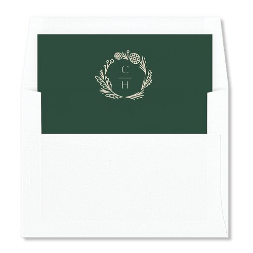 Pinecone Frame Envelope Liners Dark Green Standard