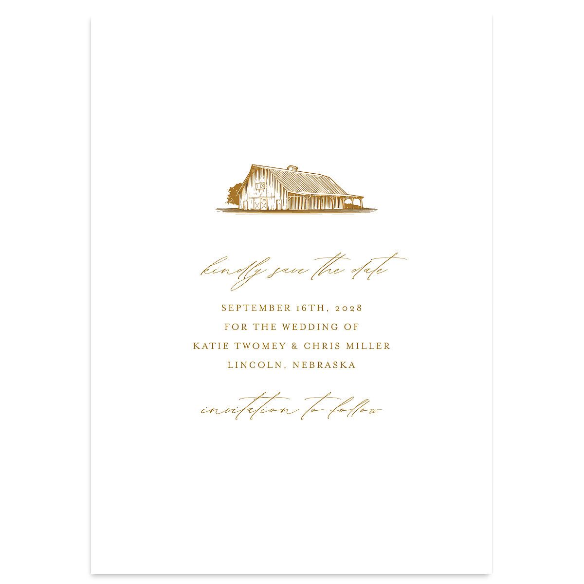 Classic Landscape Save the Date