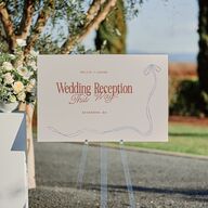 Modern Delicate Bows Standard Direction Sign Large Jewel Red Standard Indoor Foam Core L Direction