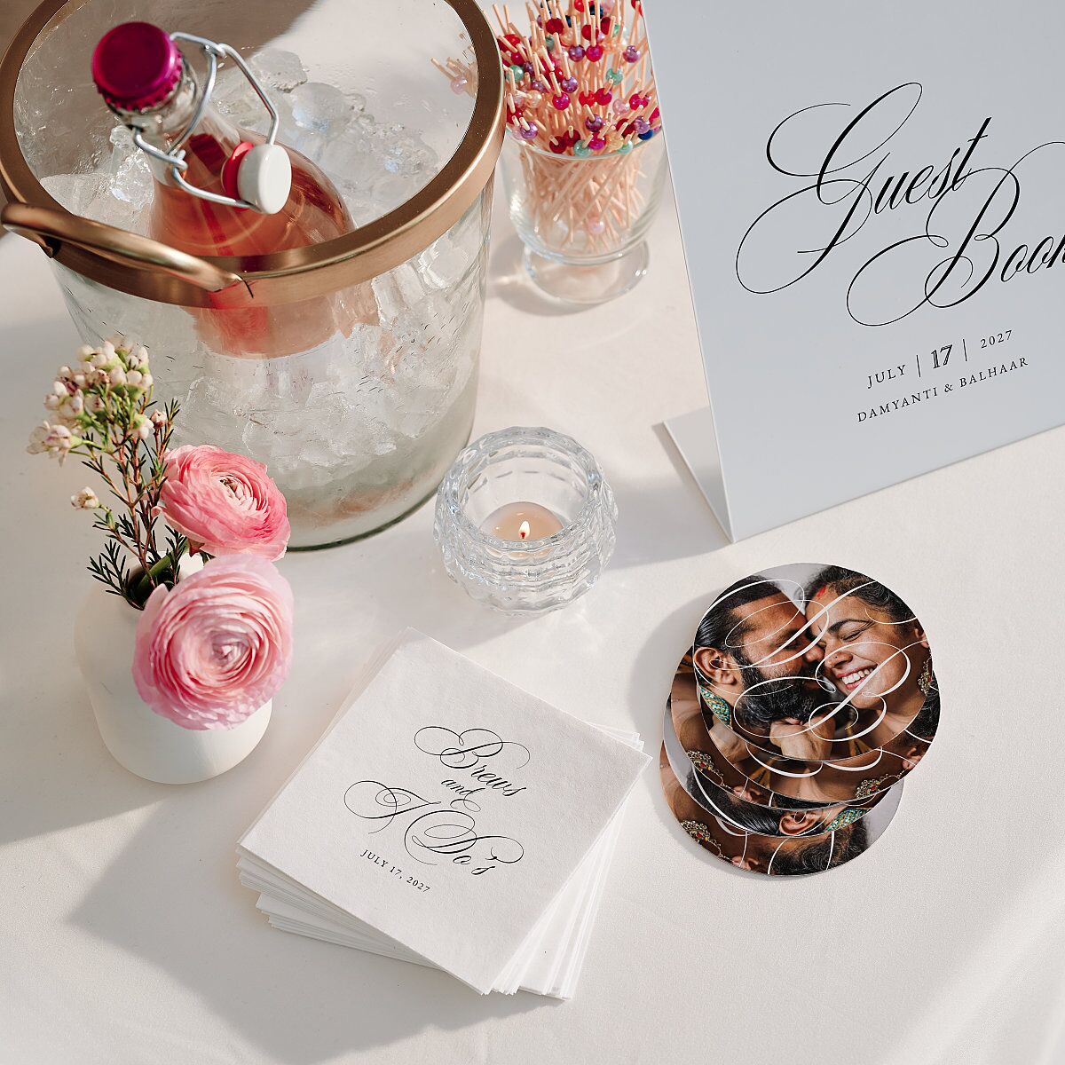 Vintage Flourish Bar Bended Tabletop Sign X-small Pure White Standard Plastic XS Tabletop Bar