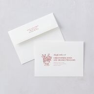 Vintage Vase Wedding Invitations Burgundy Signature Blank No Standard
