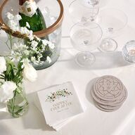 Fairytale Garden Cocktail Napkins Sage Napkin Uncoined