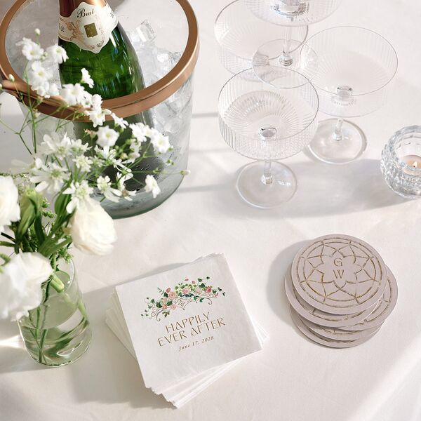 Fairytale Garden Cocktail Napkins Sage Napkin Uncoined