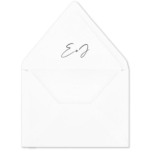 Scripted Arch Euro Envelope Liners Midnight Luxe