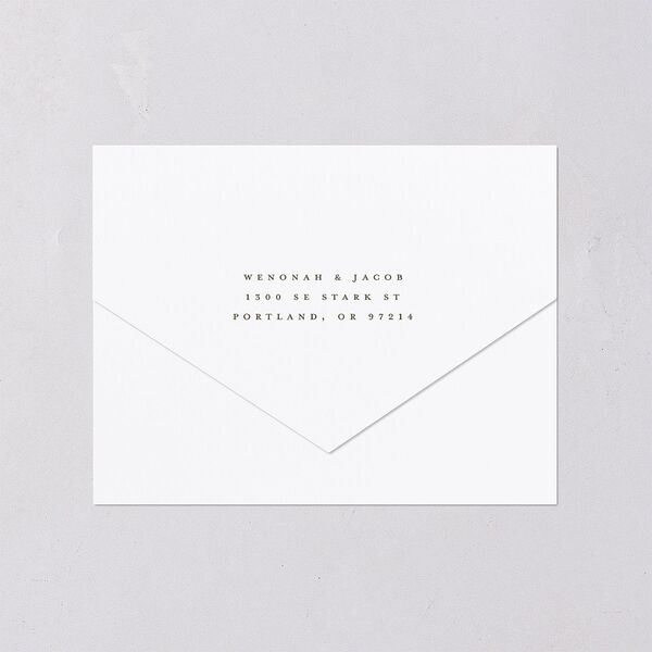 Western Valley All-in-One Wedding Invitations Sage Signature Light Both Recipient and Return Addresses No