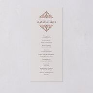 Indian Painted Henna Wedding Programs Chestnut Signature
