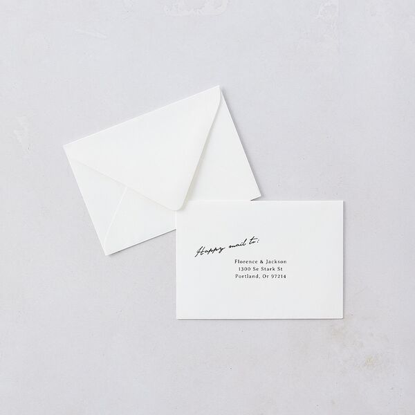 Vintage Film Photo Response Card Euro Envelopes Sand White Return Address Luxe