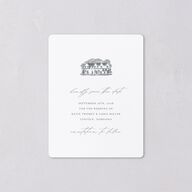 Classic Landscape Save The Date Magnets Steel Gray Magnet Paper