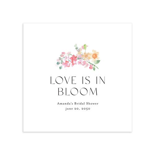 Off The Market Pastel Flower Arch Bridal Shower Cocktail Napkins Pink Cotton Napkin Uncoined