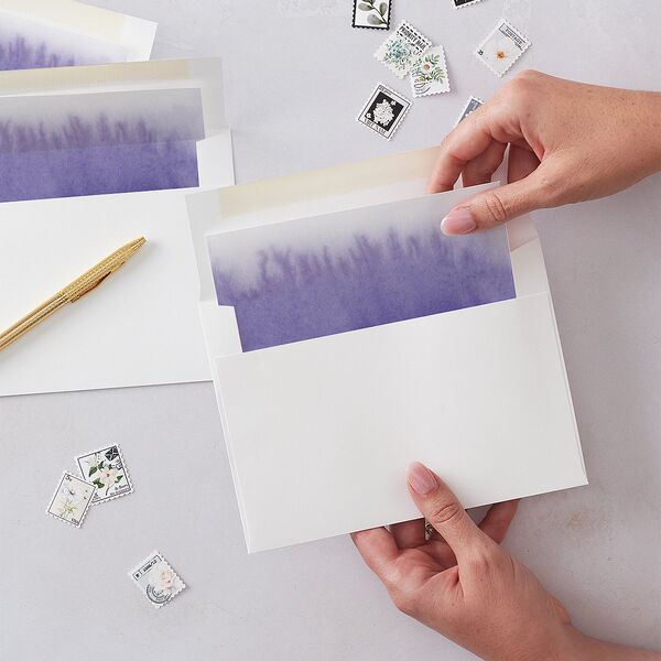 Painted Ethereal Standard Envelope Liners Standard Jewel Purple Liner