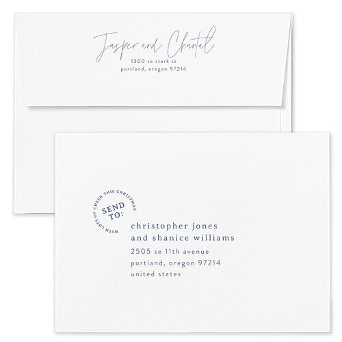 Christmas Wishes Holiday Card Envelopes Cruise Both Recipient and Return Addresses Standard