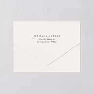 Old Hollywood Glam All-in-One Wedding Invitations Champagne Signature Light Both Recipient and Return Addresses No