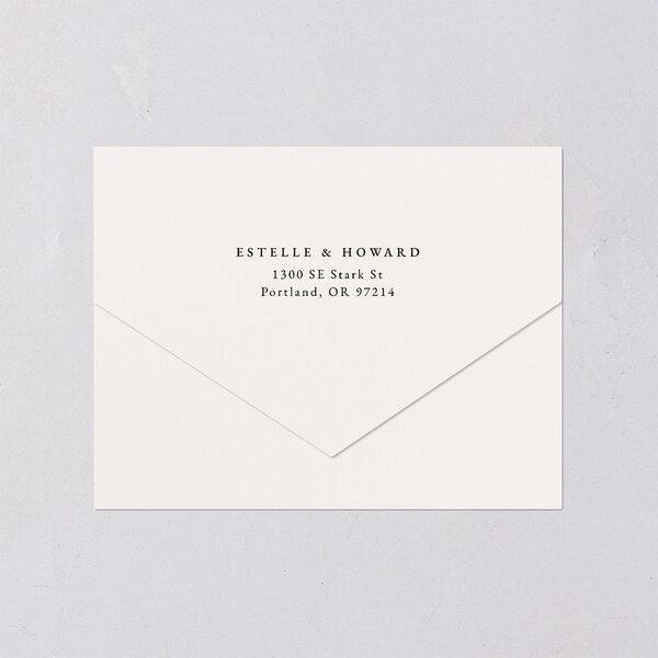 Old Hollywood Glam All-in-One Wedding Invitations Champagne Signature Light Both Recipient and Return Addresses No