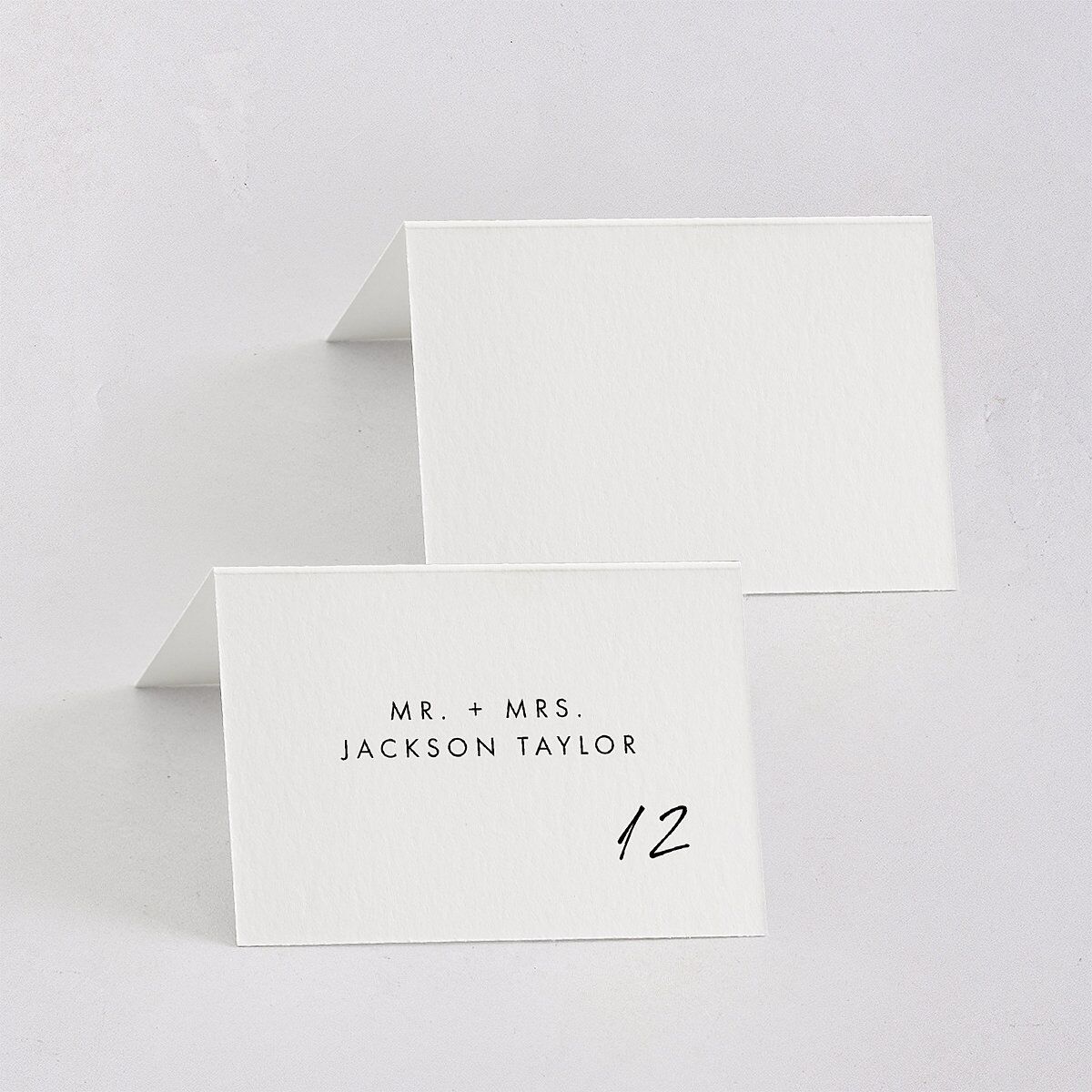 Simply Script Place Cards Pure White Signature
