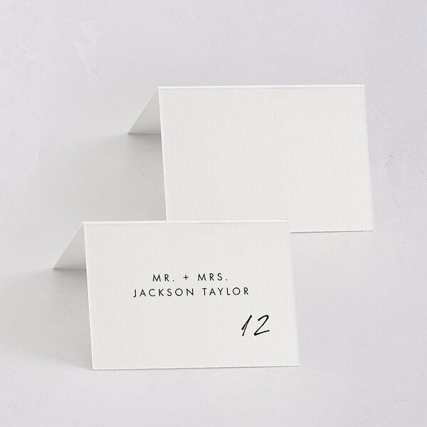 Simply Script Place Cards Pure White Signature