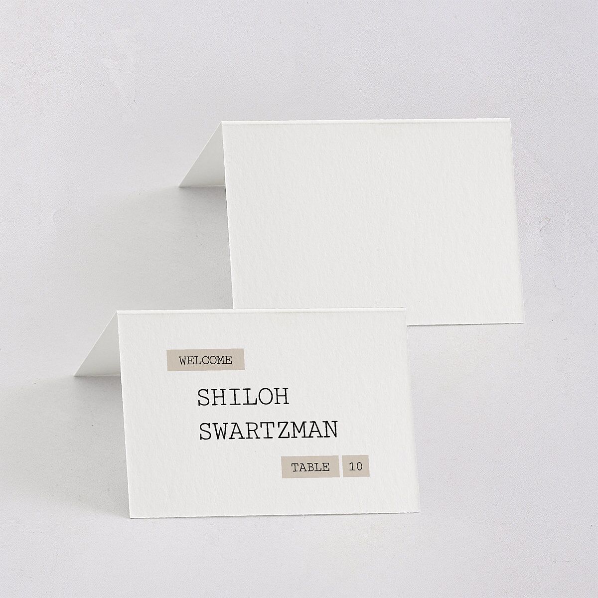 Editorial Label Maker Place Cards Linen Signature