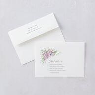Formal Wisteria Garden Crest Save the Date Cards by Bridgerton Purple Haze Signature smooth Blank No Standard