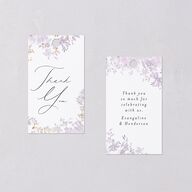 Monochrome Blooms Favor Gift Tags Gold Sheer Lilac Signature
