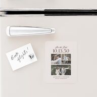 Elegant Vintage Images Save The Date Magnets Burgundy Magnet Paper