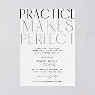 Real Talk Rehearsal Dinner Invitations Cotton Signature Blank Standard