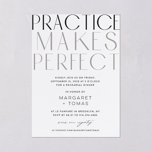 Real Talk Rehearsal Dinner Invitations Cotton Signature Blank Standard
