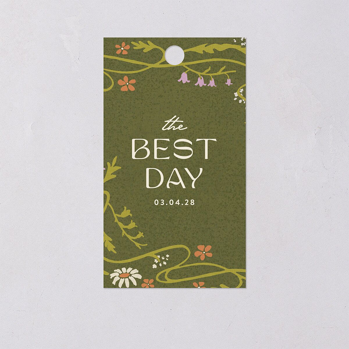 Wildflower Nouveau Favor Gift Tags Dark Camo Signature