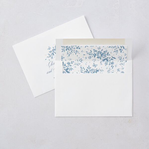 Elegant Rose Crest Wedding Invitations Sapphire Signature Blank No Standard