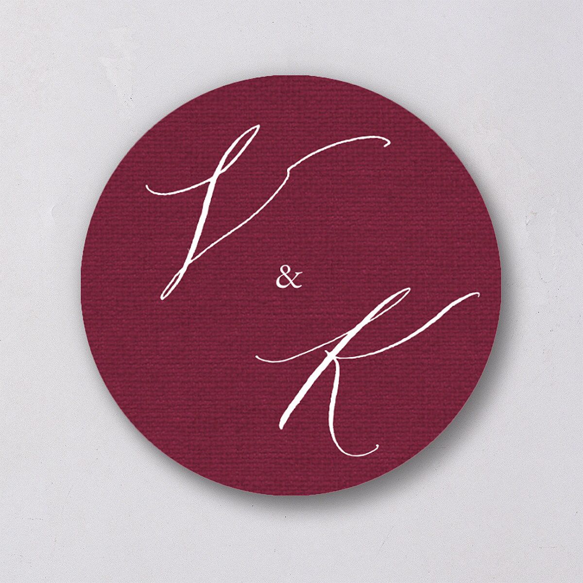 Beloved Floral Wedding Stickers Dark Berry Circle