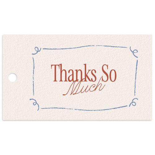 Modern Delicate Bows Favor Gift Tags Jewel Red Signature