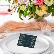 Storybook Filigree Place Cards Gold Dark Night Signature