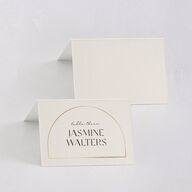 Monogram Arch Foil Place Cards Gold Champagne Signature