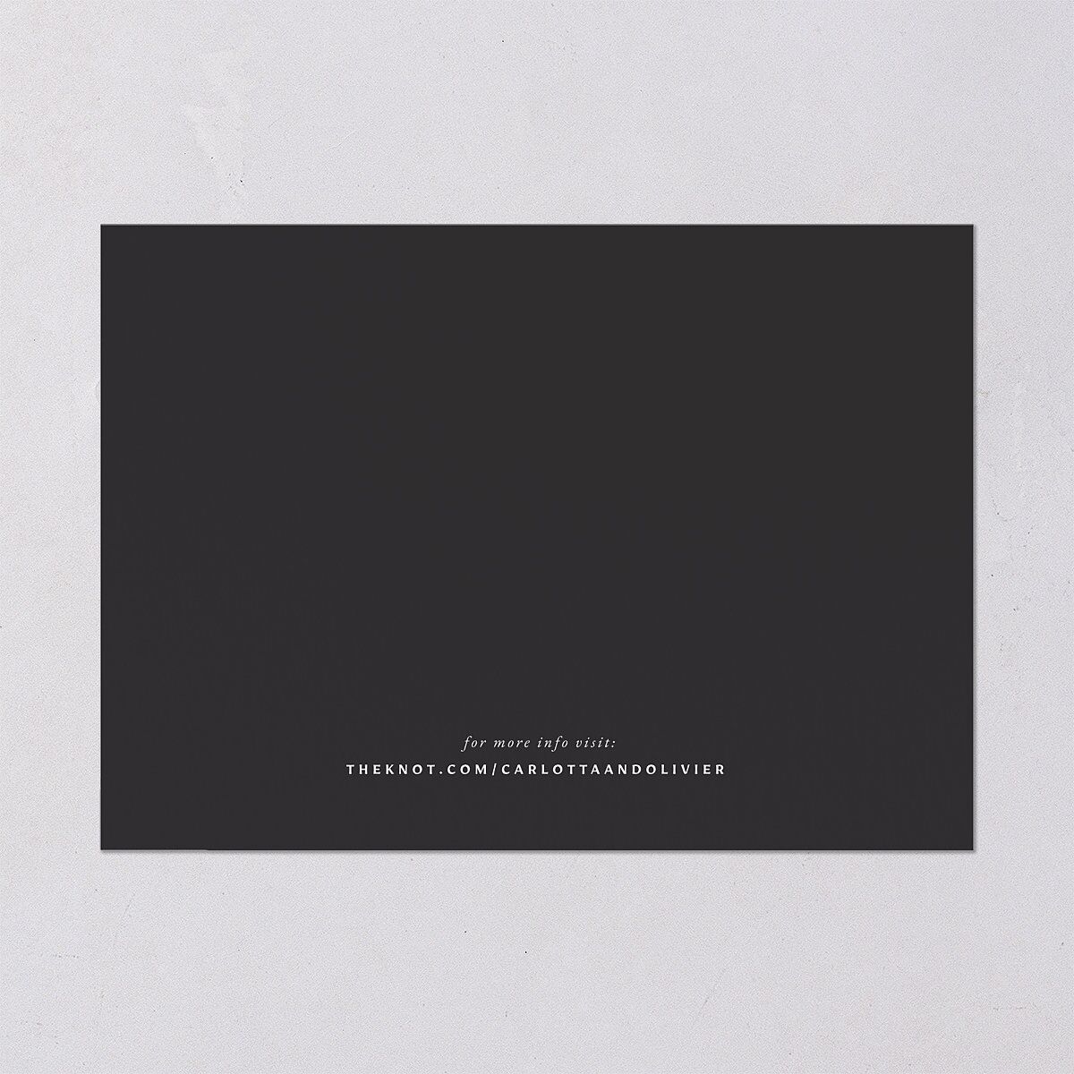 Simply Classic Save The Date Cards Charcoal Signature smooth Blank No Standard