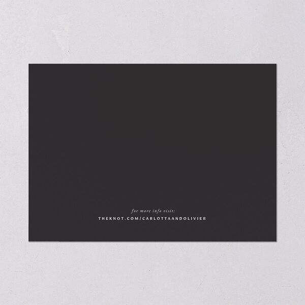 Simply Classic Save The Date Cards Charcoal Signature smooth Blank No Standard