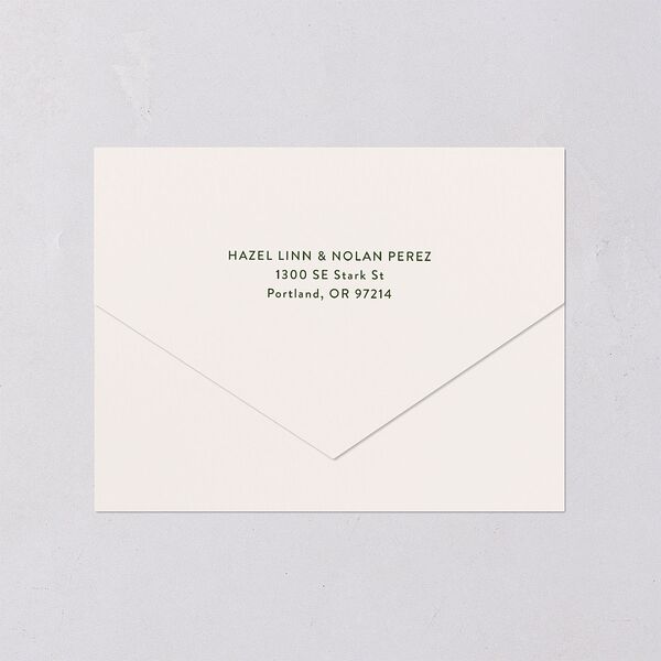 Forever Arch All-in-One Wedding Invitations Moss Signature Light Both Recipient and Return Addresses No