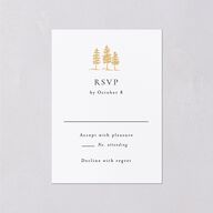 Aspen Wedding Response Cards Gold Pure White Signature
