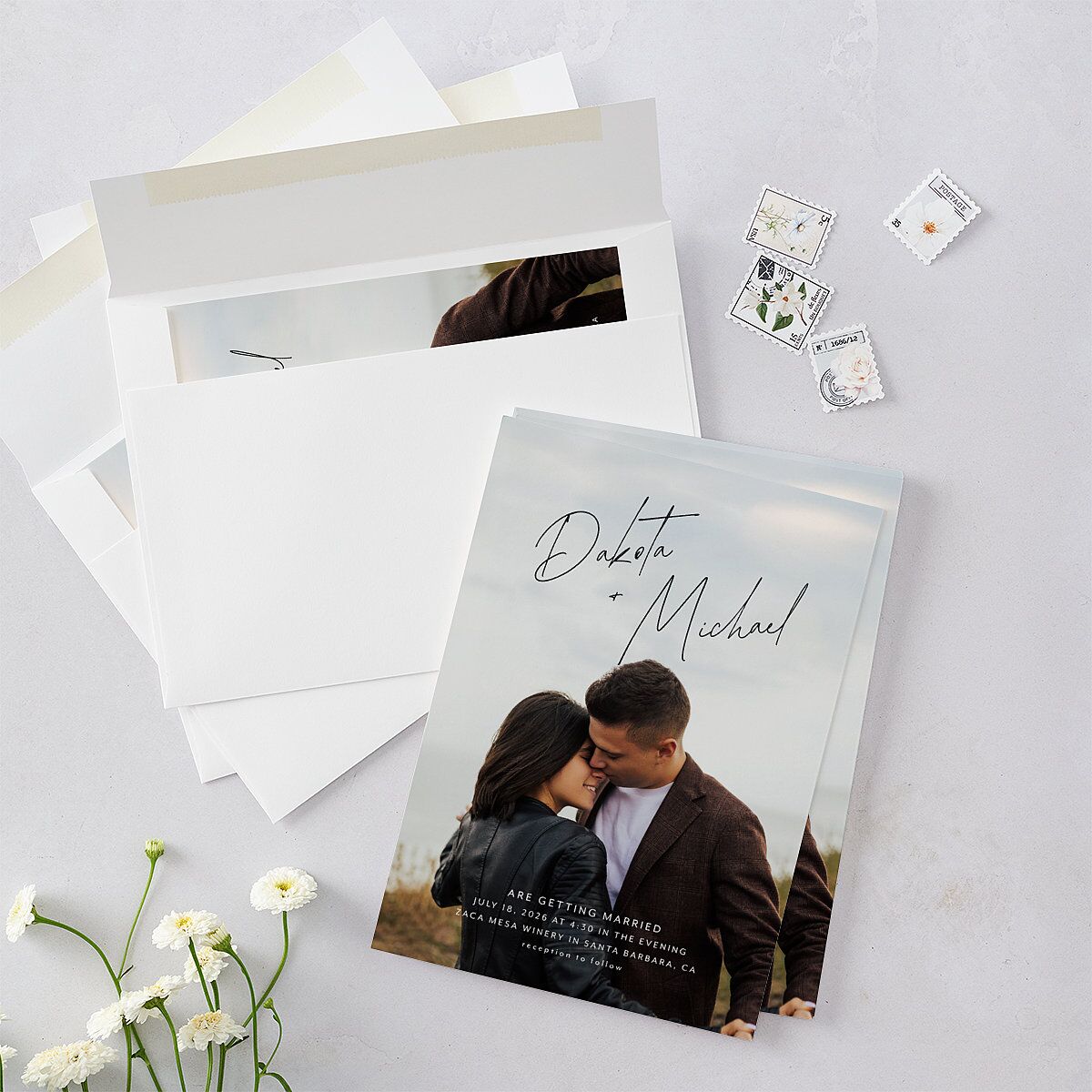 Signatures Wedding Invitations Off-White Signature Blank Standard No