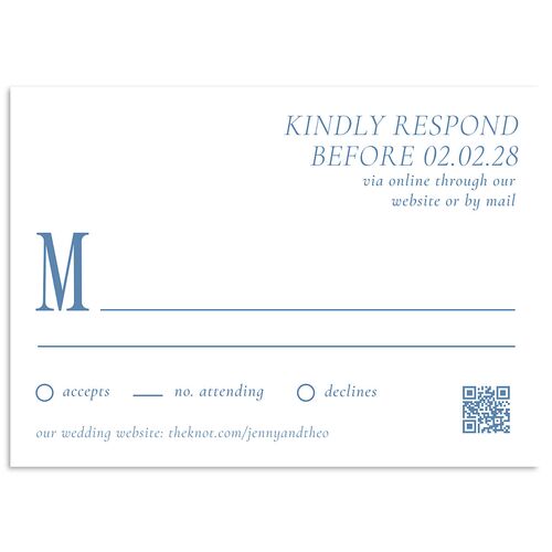 Magazine Cover Wedding Response Cards Aquamarine Signature Standard