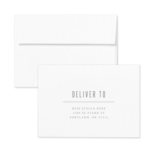 Painted Mountains Wedding Response Card Standard Envelopes White Steel Gray Return Address Signature Standard