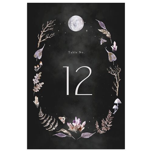 Crystal Forest Table Numbers Licorice Signature