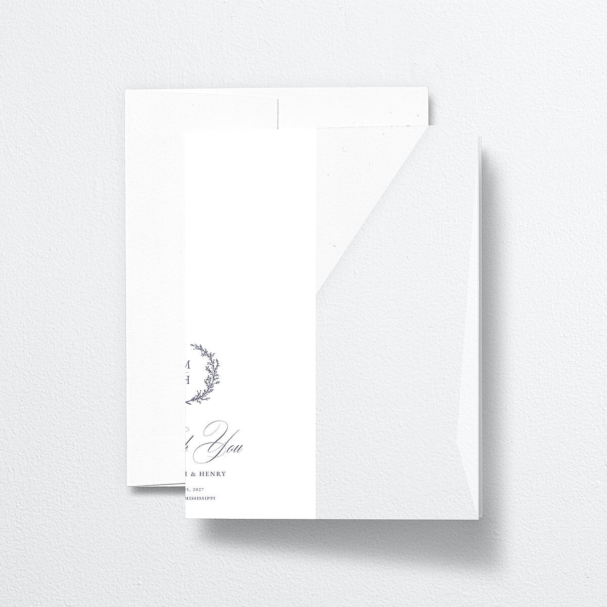 Monogram Branches Thank You Cards — view 1