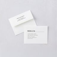 Retro Watercolor Thank You Card Envelopes White Standard Hunter Green Both Recipient and Return Addresses Signature