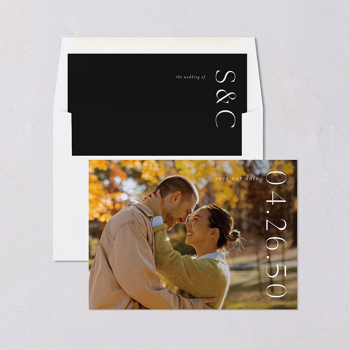 Timeless Elegance Save The Date Cards — view 4