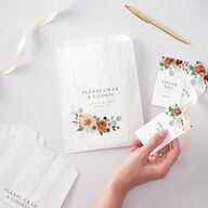 Eucalyptus Bouquet Favor Gift Tags Terracotta Signature