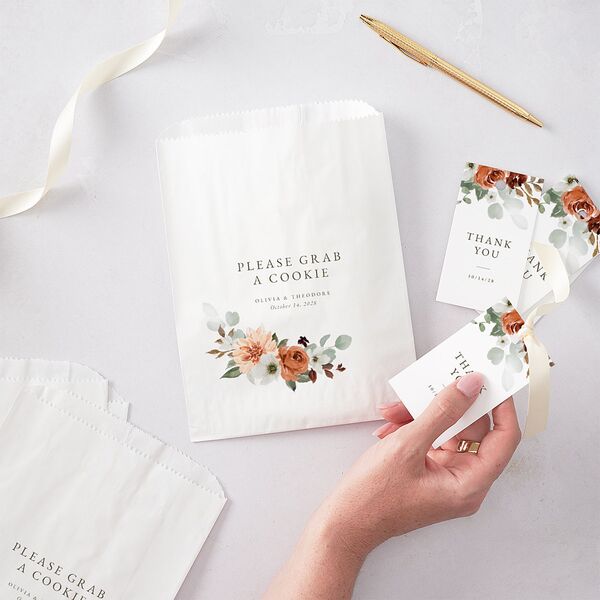 Eucalyptus Bouquet Favor Gift Tags Terracotta Signature
