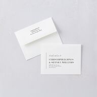 Classic Border Thank You Card Envelopes Pure White White Both Recipient and Return Addresses Signature Standard