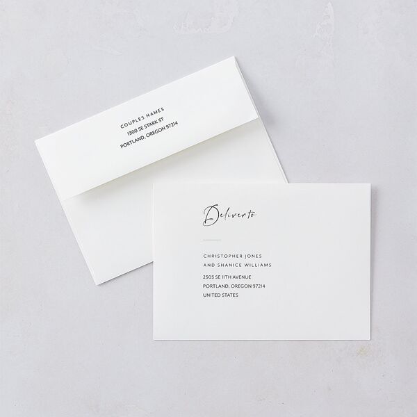 Modern Arc Rehearsal Dinner Invitations Pure White Signature Blank