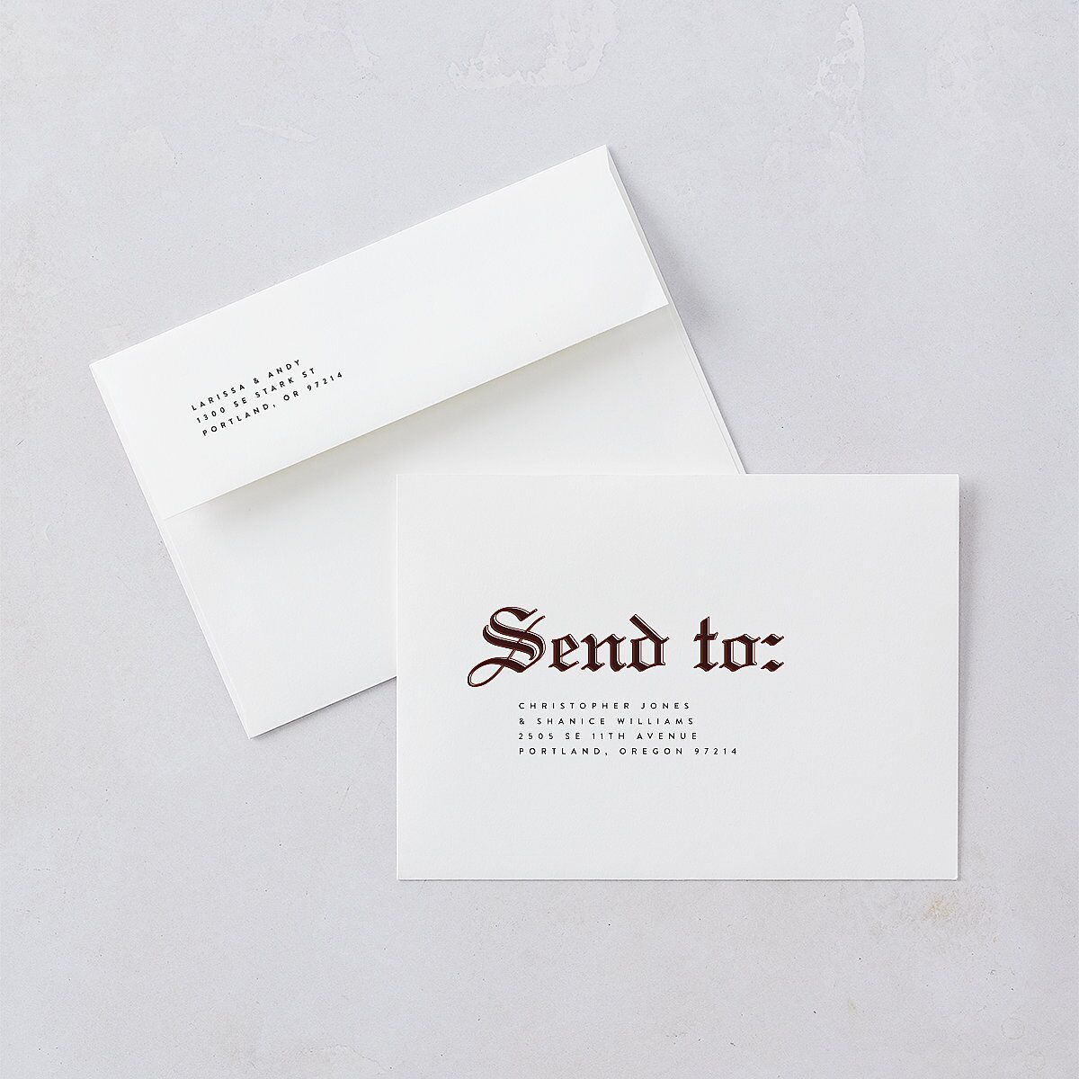 Editorial Gothic Till Death Wedding Invitations Charcoal Signature Blank No Standard